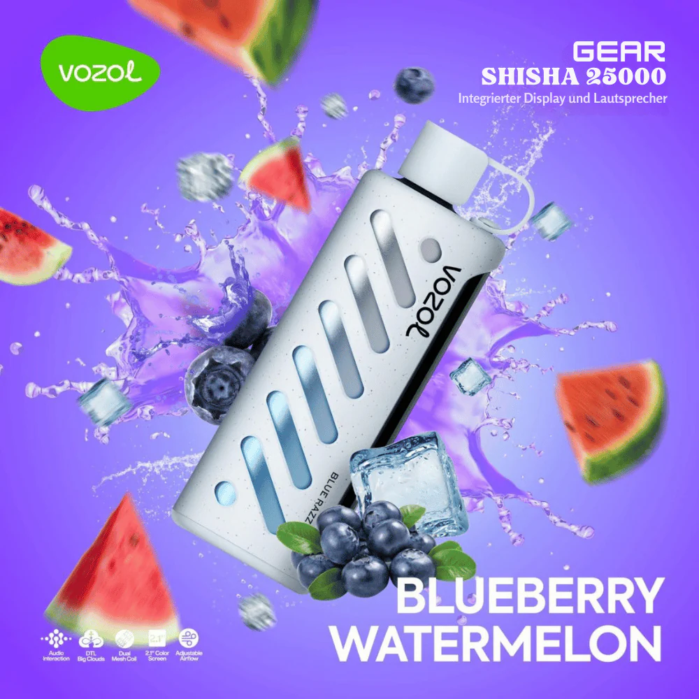 VOZOL GEAR Shisha 25K Vape Blueberry Watermelon