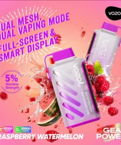 Vozol Gear Power 20K Vape Raspberry Watermelon