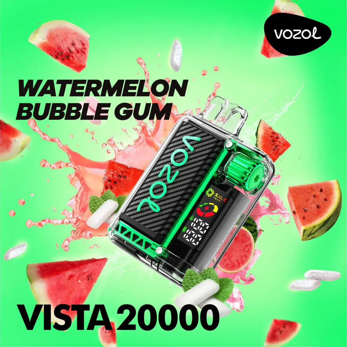 Entdecken Sie den Vozol Vista 20K Vape Watermelon Bubblegum